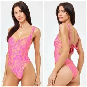 L*space Printed Kendal One Piece Swimsuit in Path To Paradise New XLarge